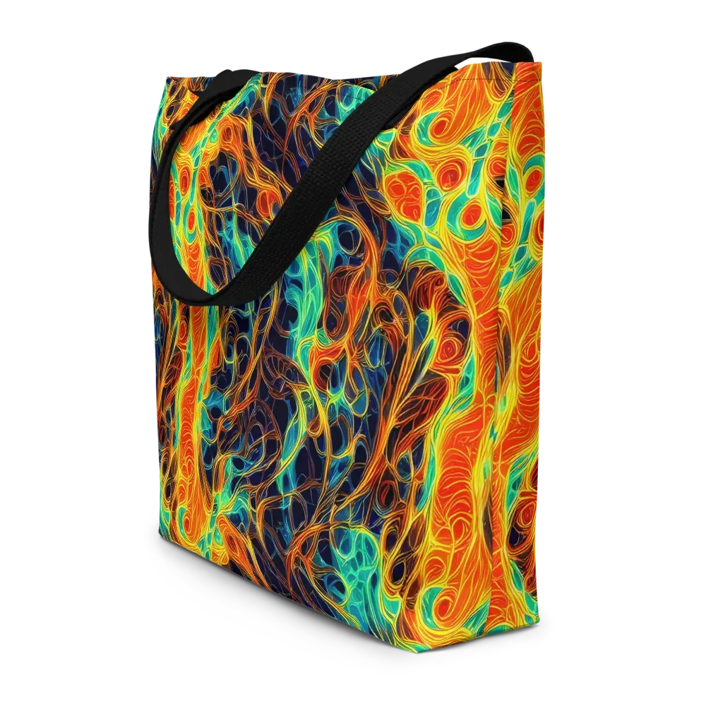 Molten Aurora on Large Tote Bag W/ Pocket — Front