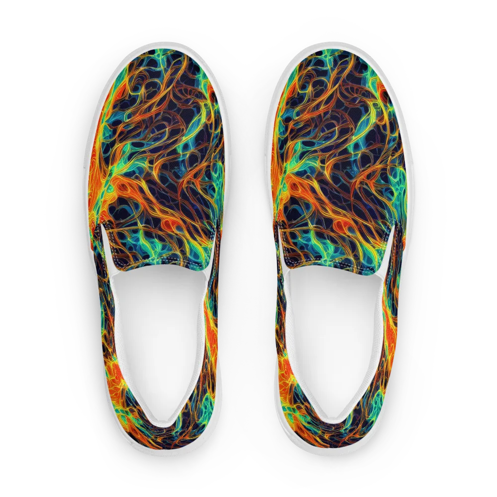 Molten Aurora on Women's Slip-On Canvas Shoes — Front
