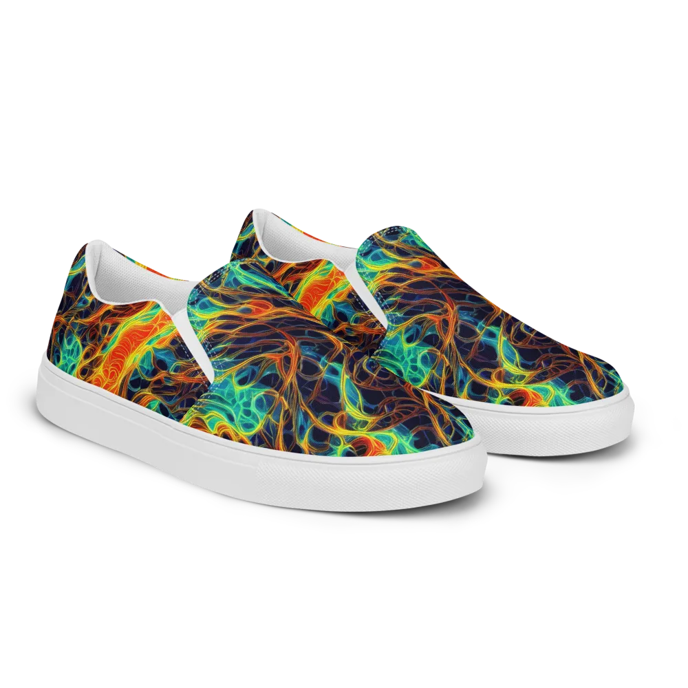 Molten Aurora on Women's Slip-On Canvas Shoes — Right Front