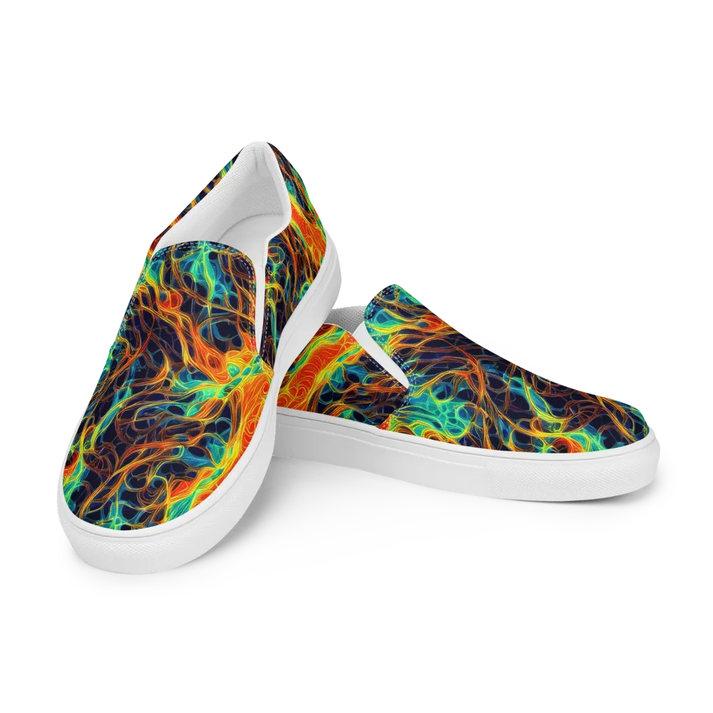 Molten Aurora on Women's Slip-On Canvas Shoes — Left Front