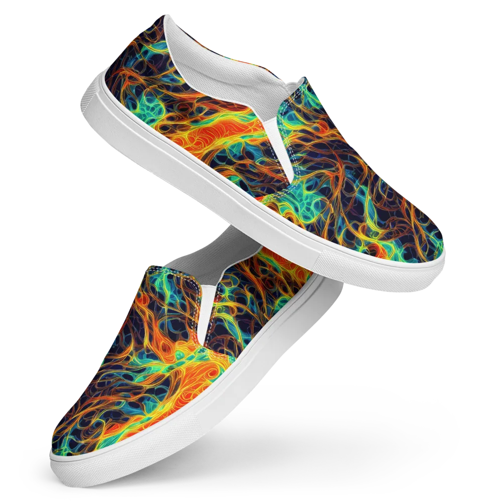 Molten Aurora on Women's Slip-On Canvas Shoes — Front