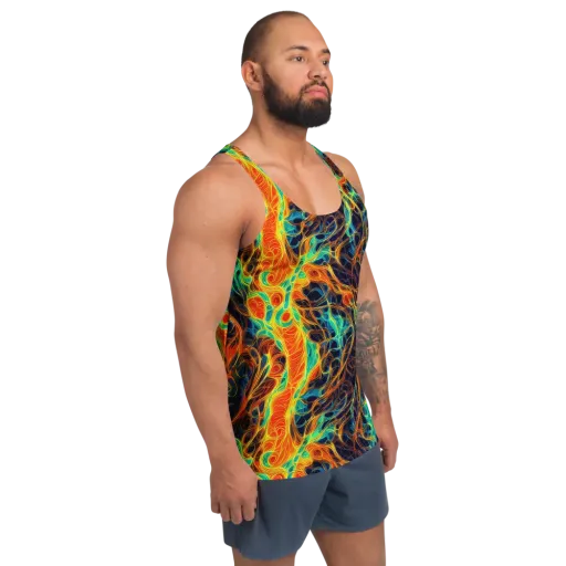 Molten Aurora on a Men's Tank Top