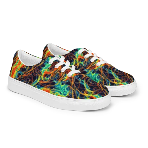 Molten Aurora on a Men's Lace-Up Canvas Shoes