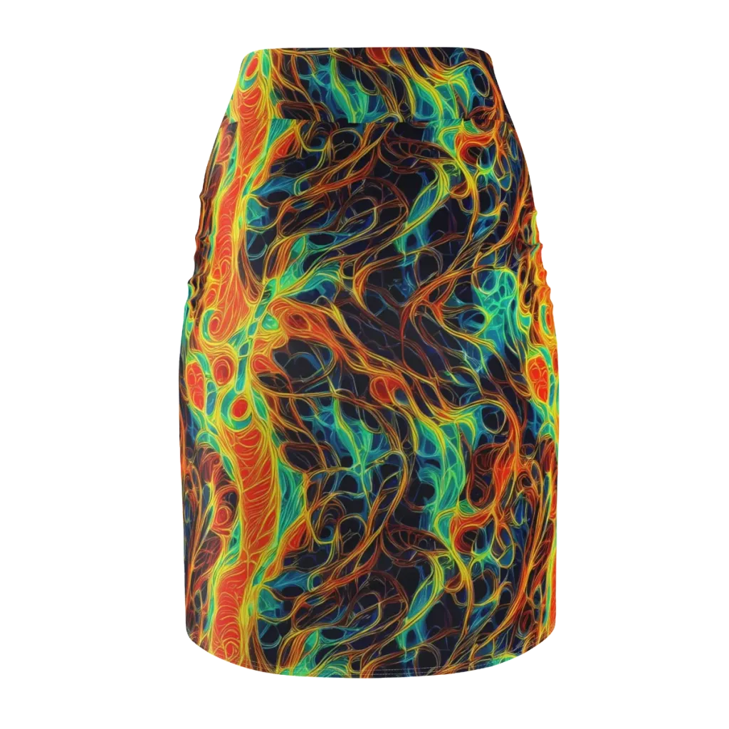 Molten Aurora on Pencil Skirt — Back