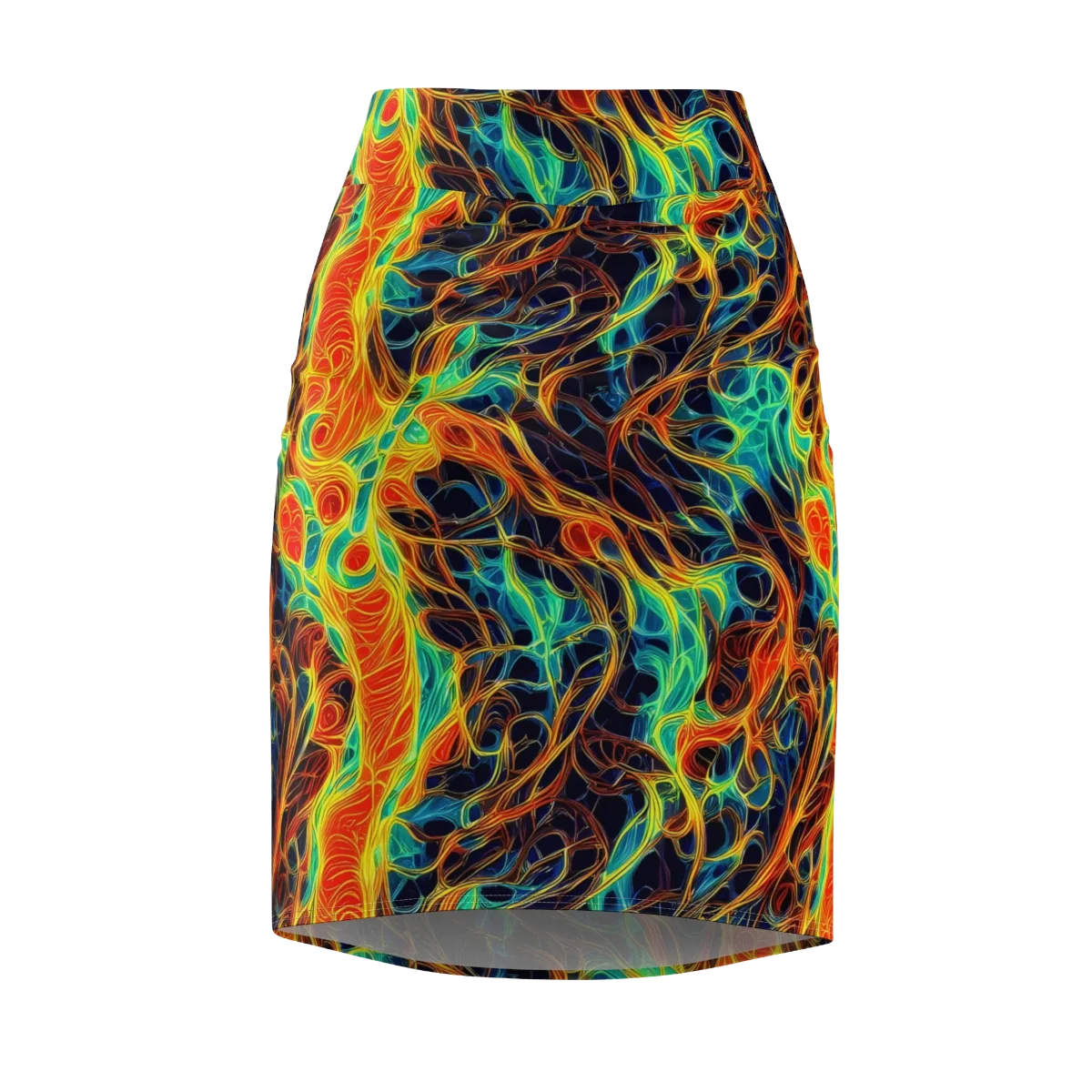 Molten Aurora on Pencil Skirt — Front