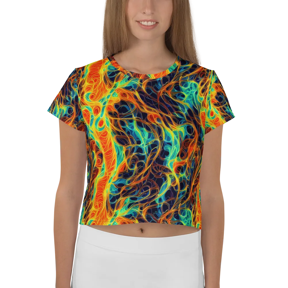 Molten Aurora on Crop Tee — Front
