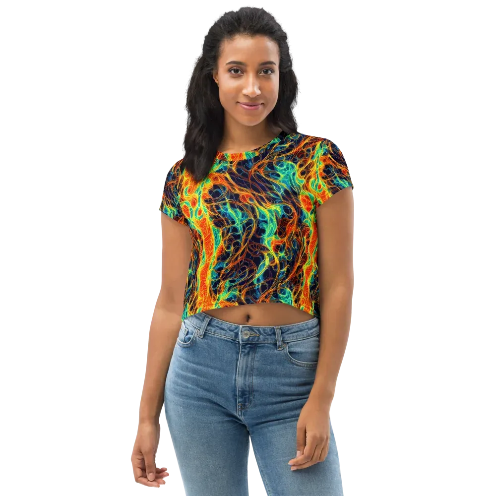 Molten Aurora on Crop Tee — Front