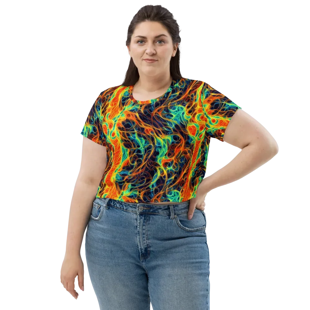Molten Aurora on Crop Tee — Front