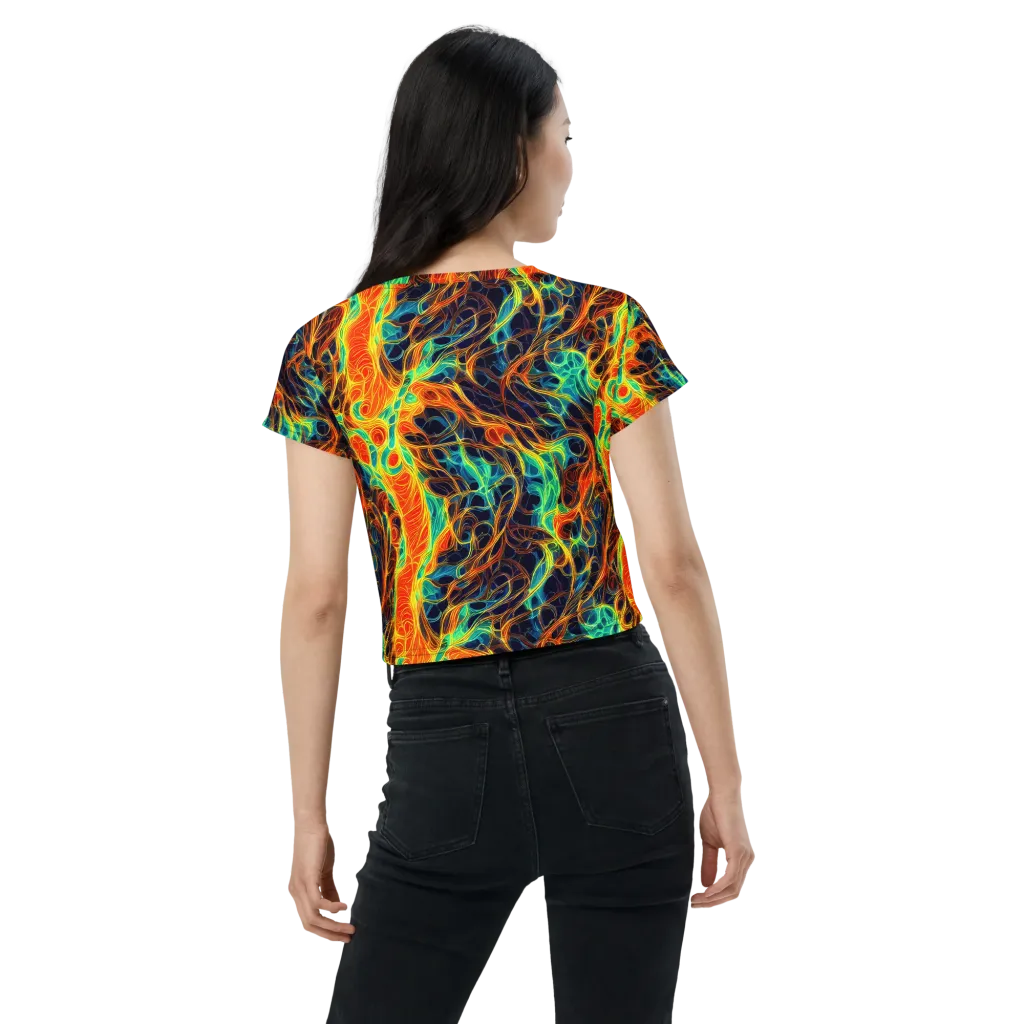 Molten Aurora on Crop Tee — Back