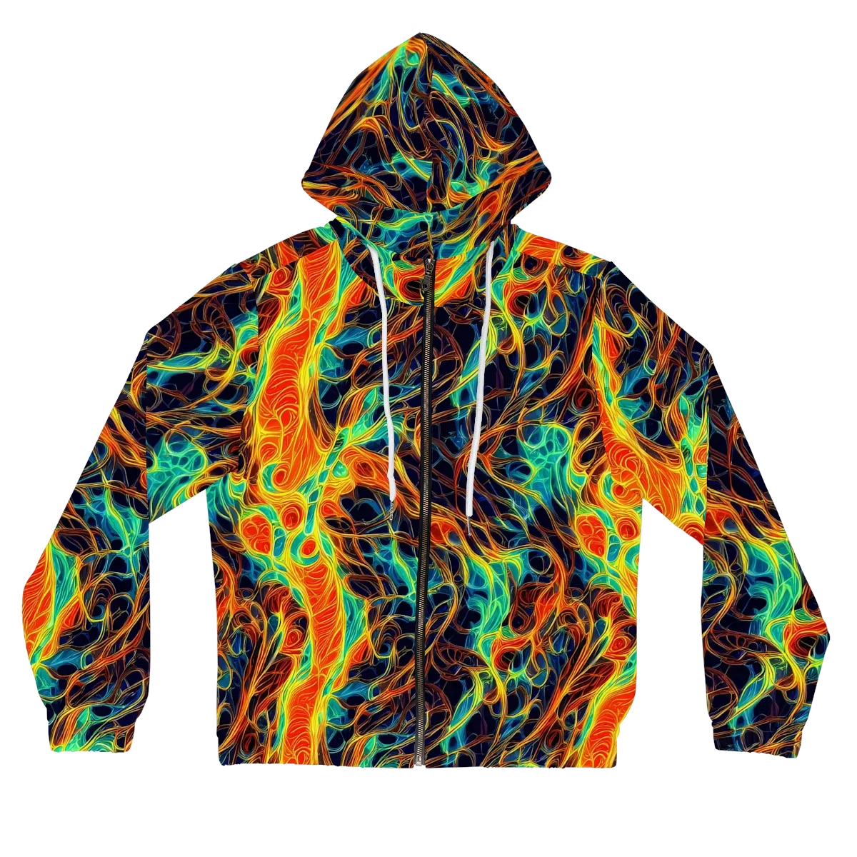 Molten Aurora on Women's Full-Zip Hoodie — Front