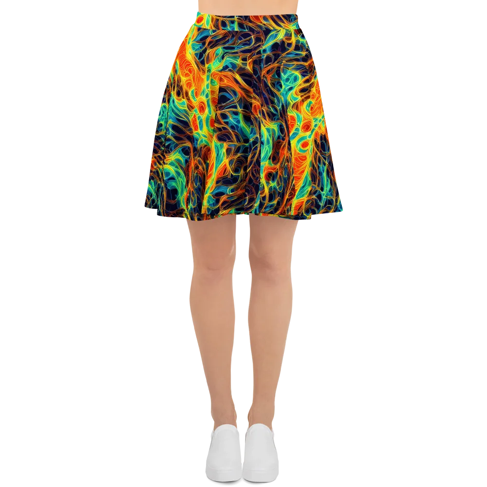 Molten Aurora on Skater Skirt — Front