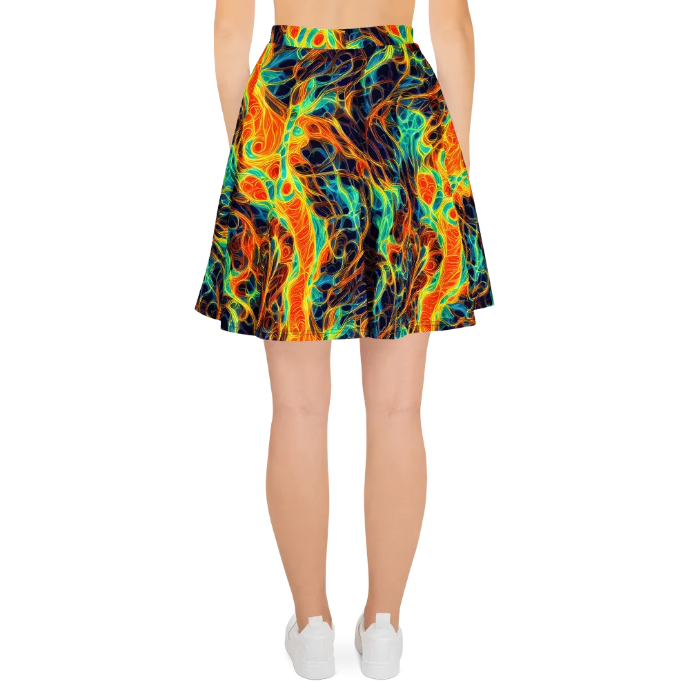 Molten Aurora on Skater Skirt — Back