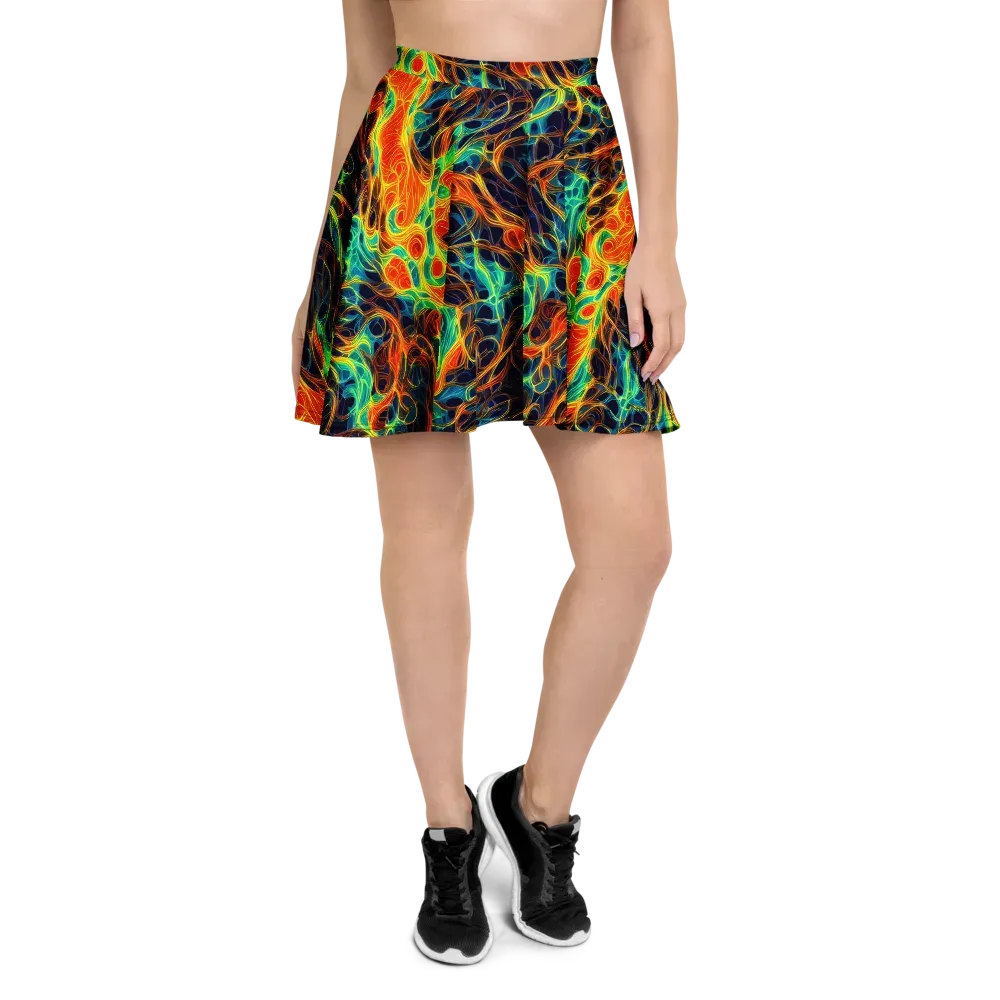 Molten Aurora on Skater Skirt — Front