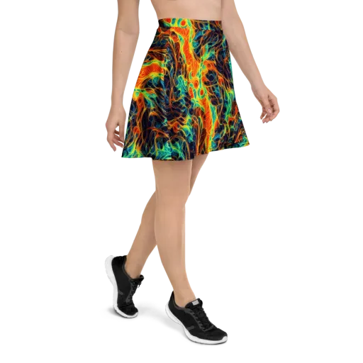 Molten Aurora on a Skater Skirt