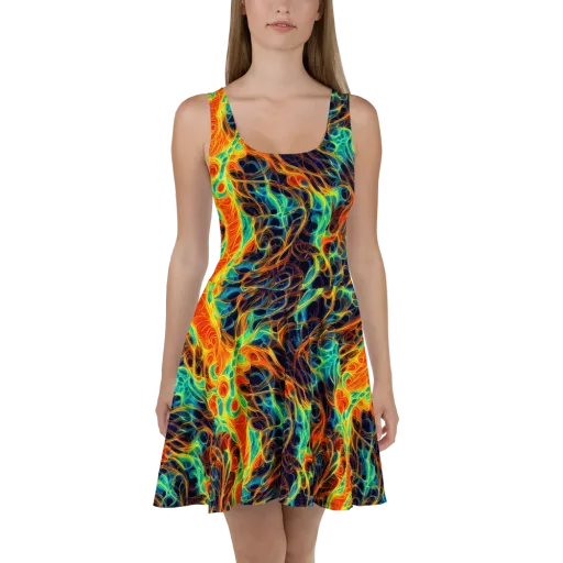 Molten Aurora on a Skater Dress