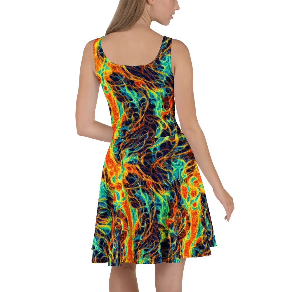 Molten Aurora on Skater Dress — Back