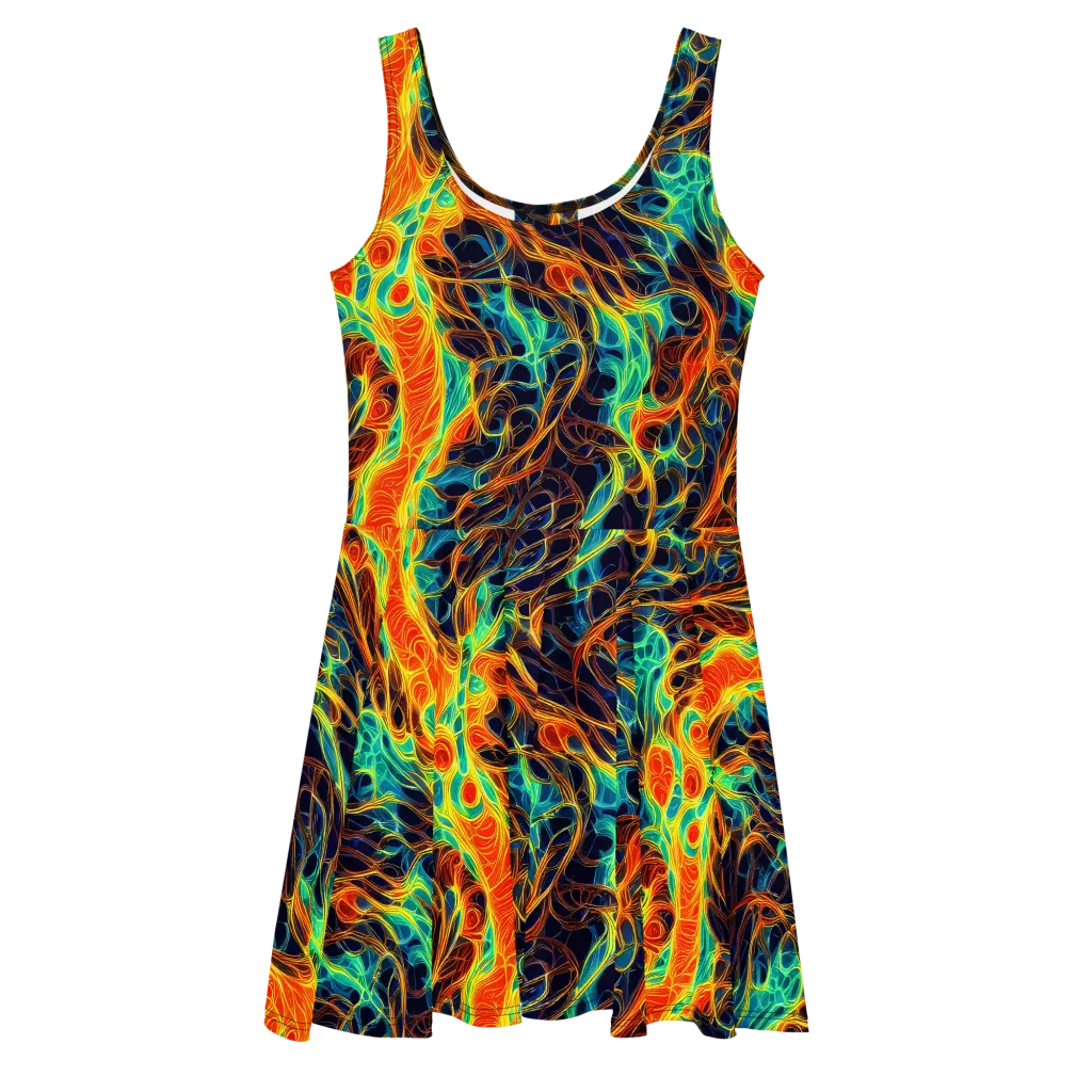 Molten Aurora on Skater Dress — Front
