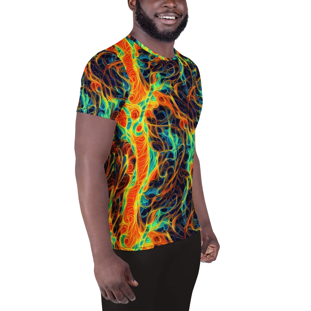 Molten Aurora on Men's Athletic T-Shirt — Right