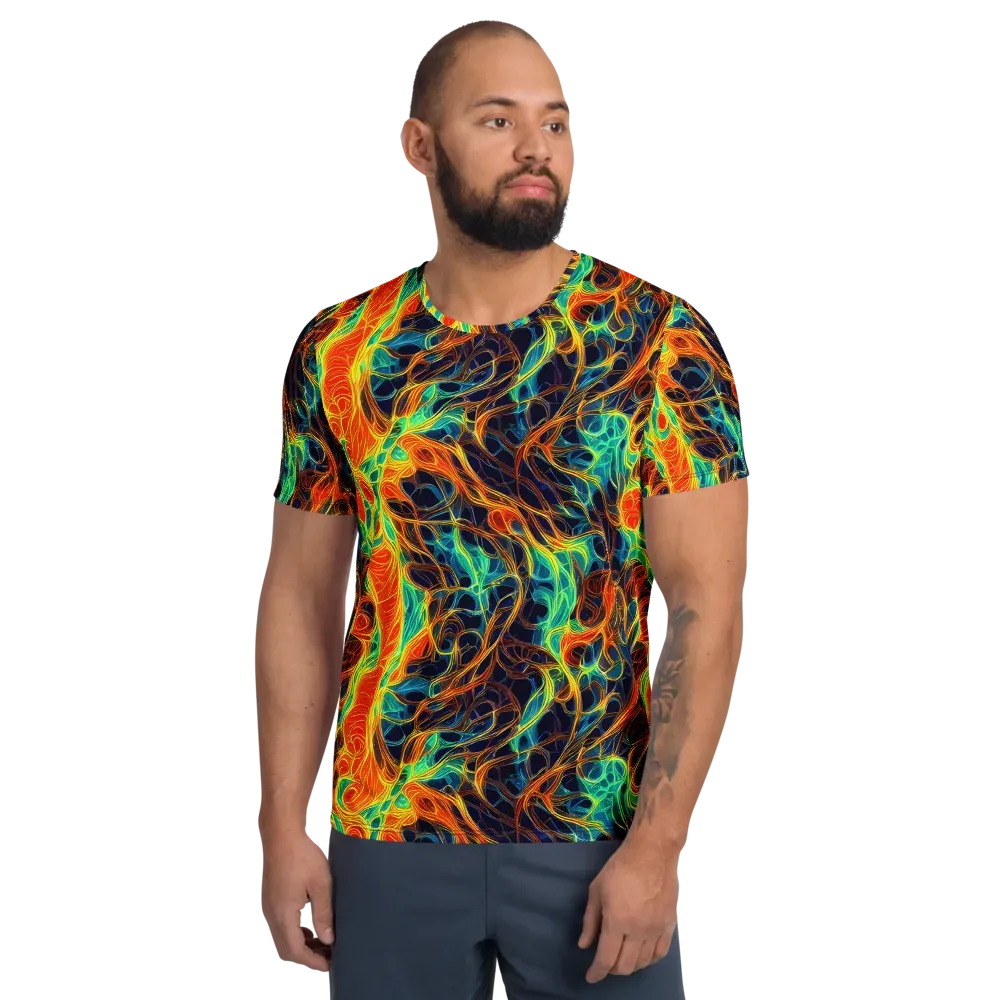 Molten Aurora on Men's Athletic T-Shirt — Front
