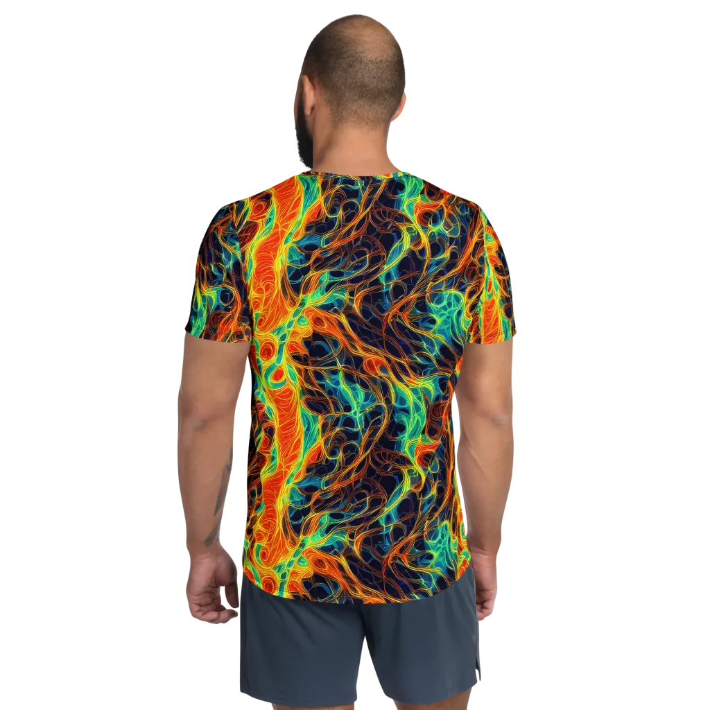 Molten Aurora on Men's Athletic T-Shirt — Back