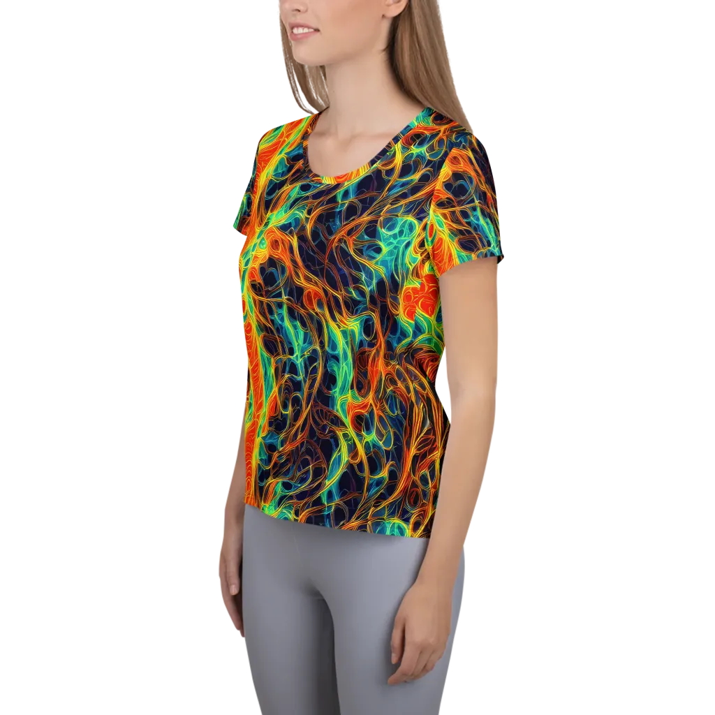 Molten Aurora on Women's Athletic T-Shirt — Left