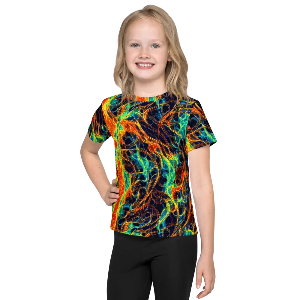 Molten Aurora on Kids Crew Neck T-Shirt — Front