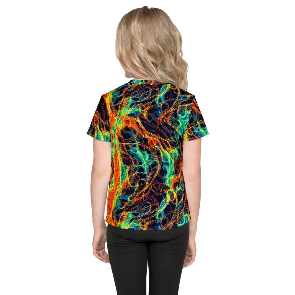 Molten Aurora on Kids Crew Neck T-Shirt — Back