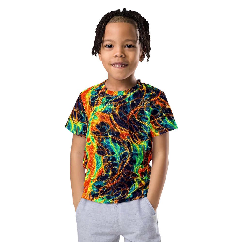 Molten Aurora on Kids Crew Neck T-Shirt — Front