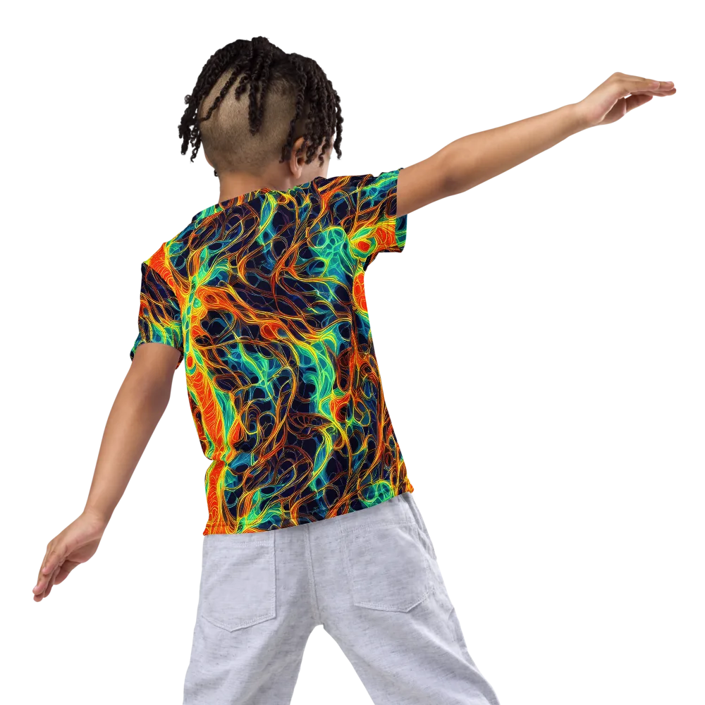 Molten Aurora on Kids Crew Neck T-Shirt — Back