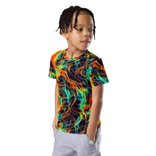 Molten Aurora on a Kids Crew Neck T-Shirt