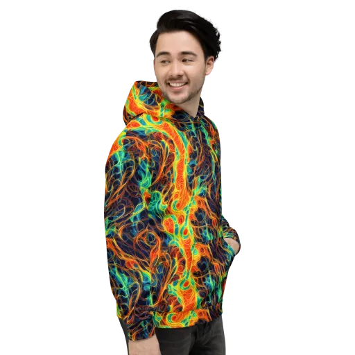 Molten Aurora on a Hoodie