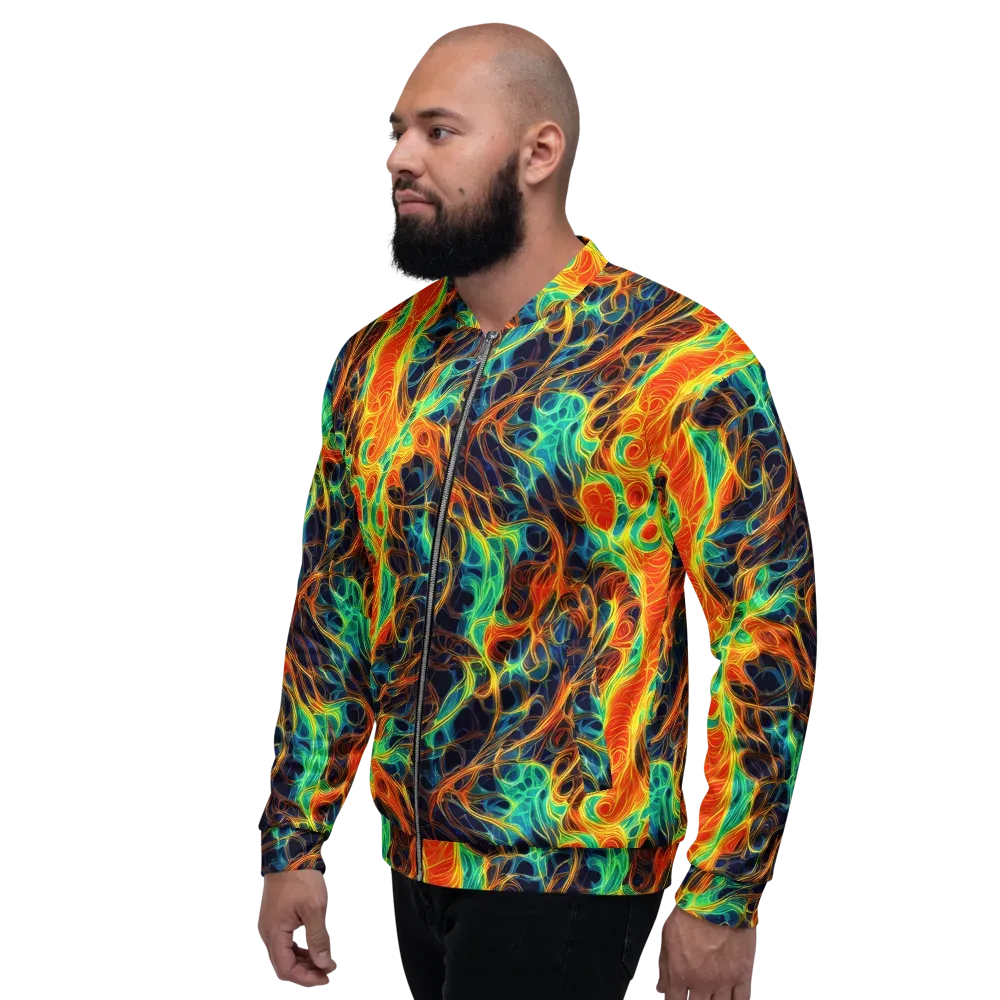 Molten Aurora on Bomber Jacket — Left