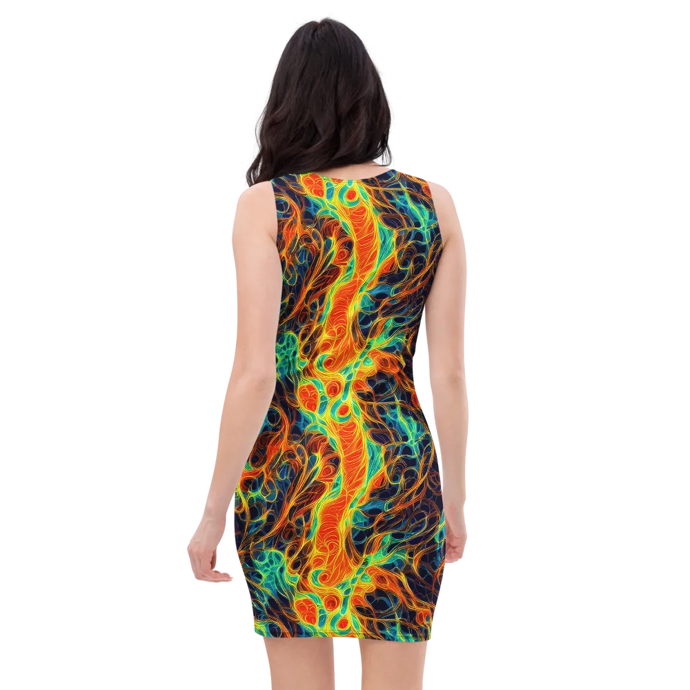 Molten Aurora on Bodycon Dress — Back