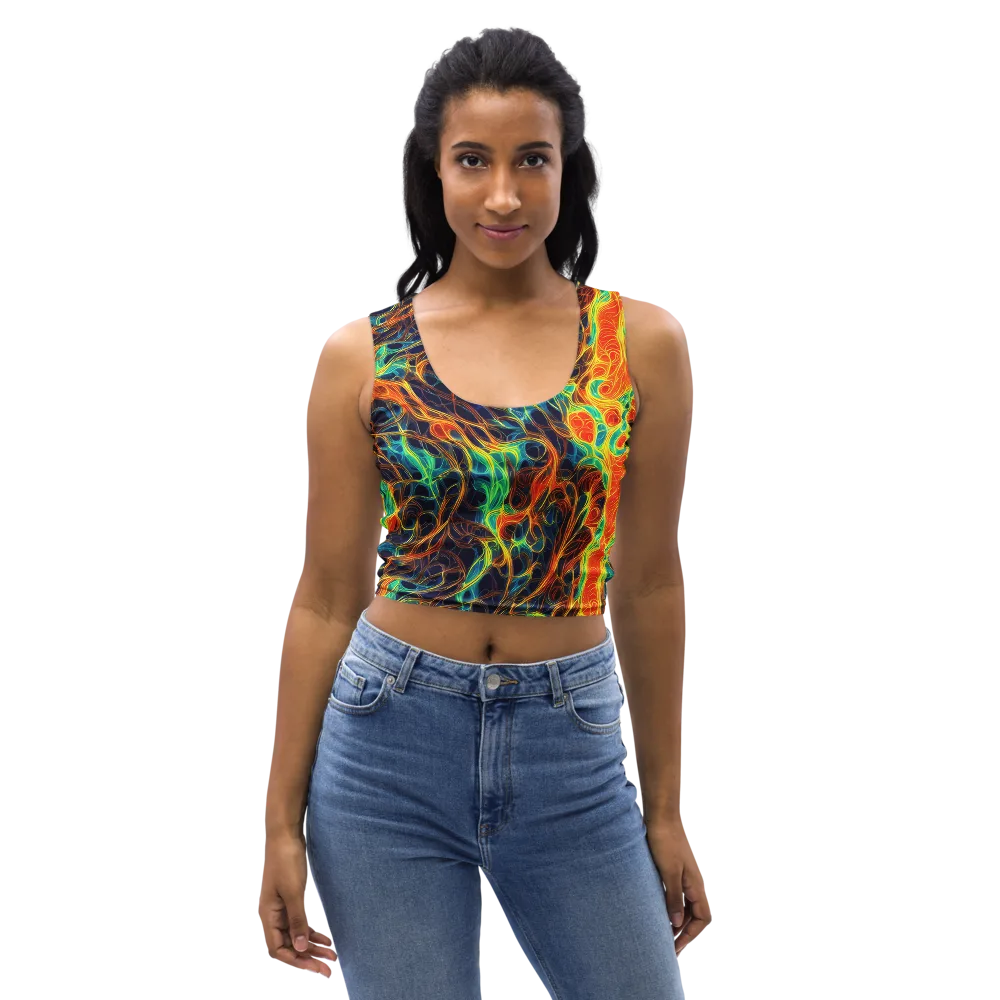 Molten Aurora on Crop Top — Front
