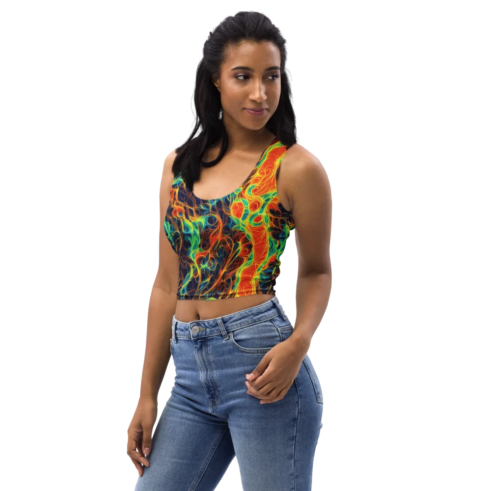 Molten Aurora on Crop Top — Left Front