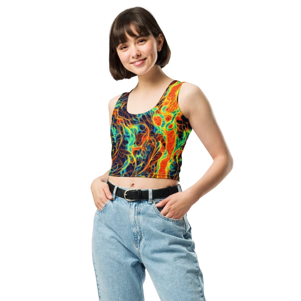 Molten Aurora on Crop Top — Front