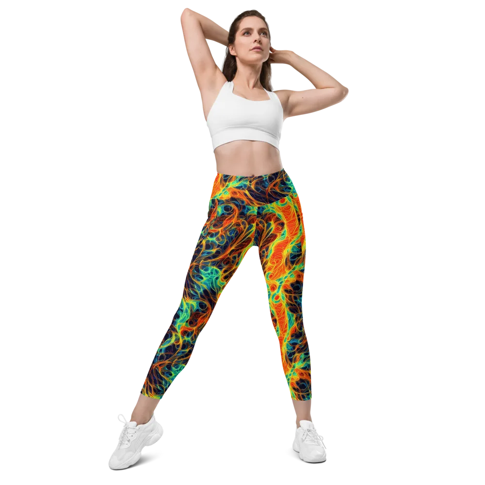 Molten Aurora on Leggings with Pockets — Front