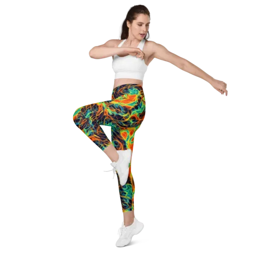 Molten Aurora on a Leggings with Pockets