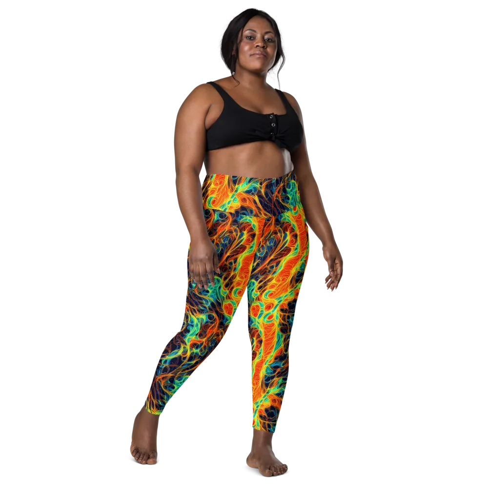 Molten Aurora on Leggings with Pockets — Front