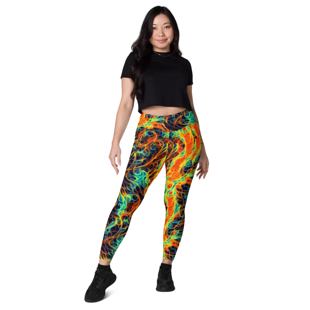Molten Aurora on Leggings with Pockets — Front