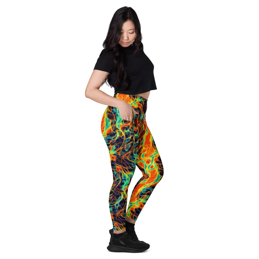 Molten Aurora on Leggings with Pockets — Right