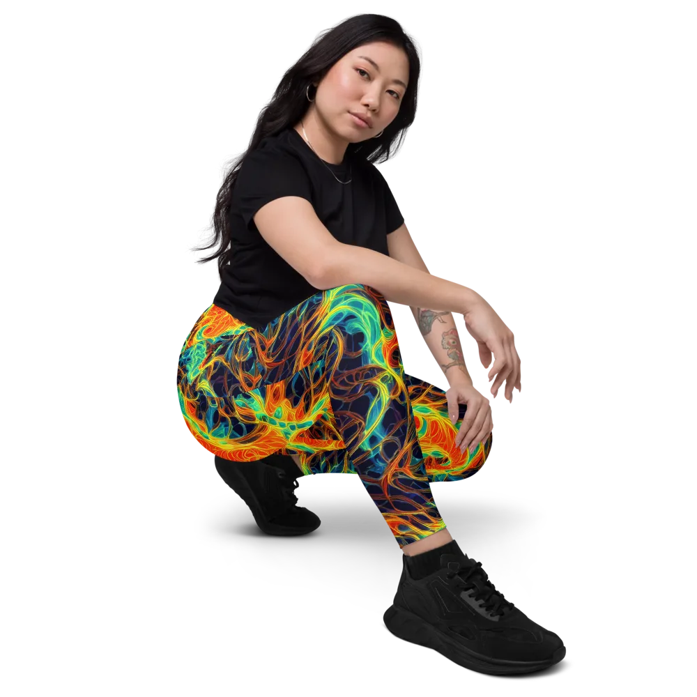 Molten Aurora on Leggings with Pockets — Right Front