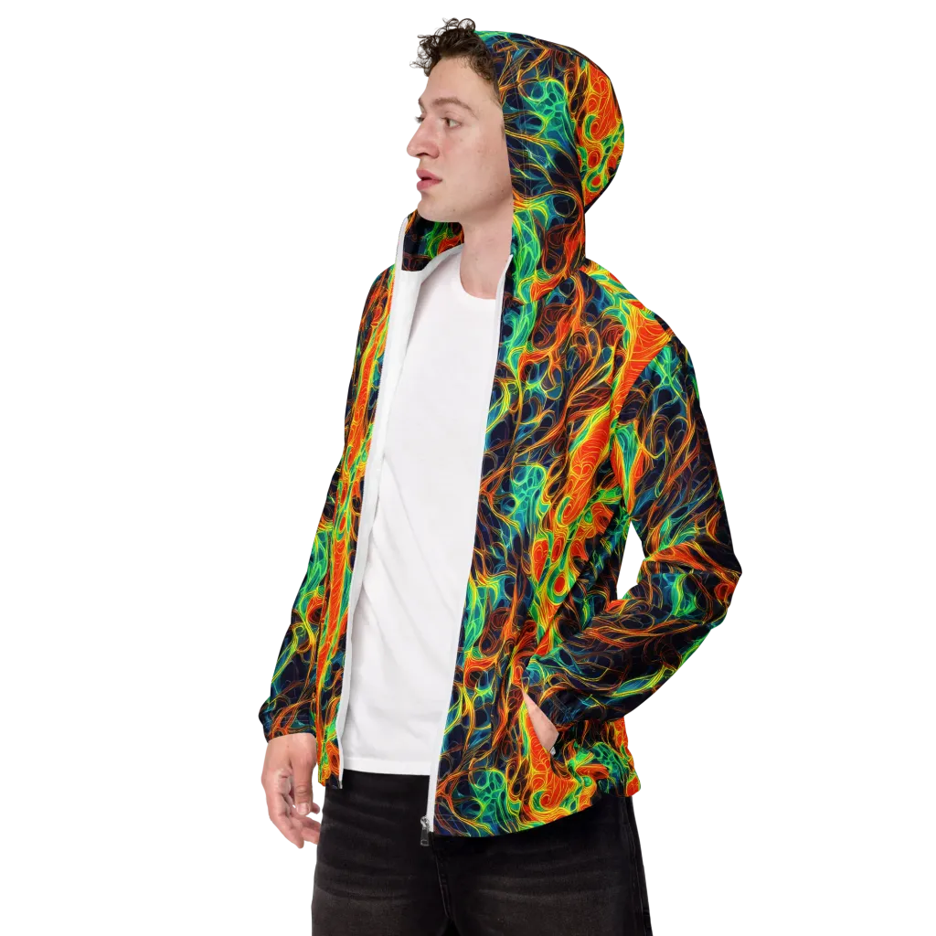 Molten Aurora on Men's Windbreaker — Left Front