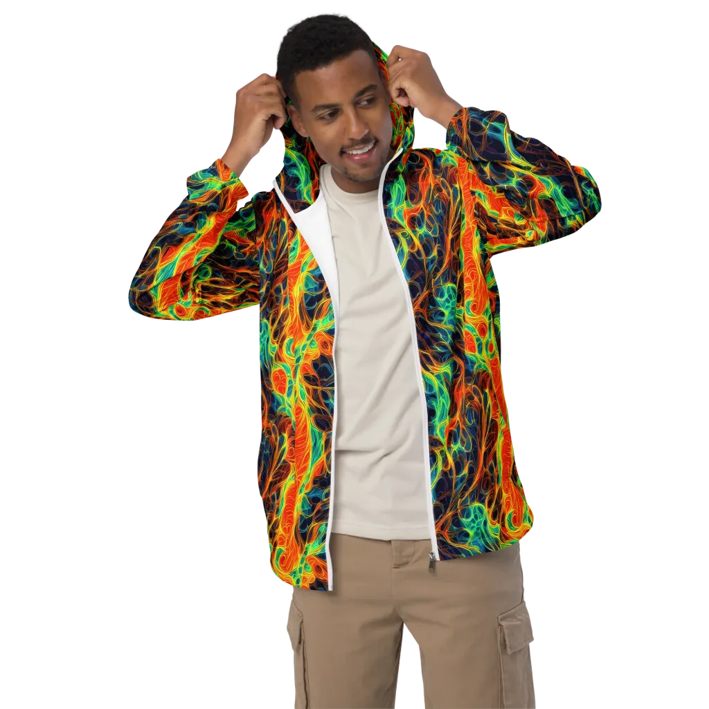 Molten Aurora on Men's Windbreaker — Front