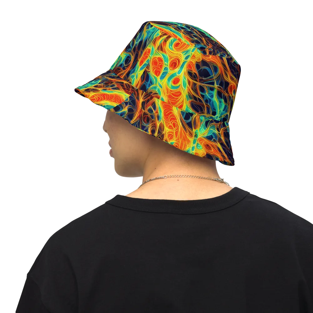 Molten Aurora on Reversible Bucket Hat — Back Inside