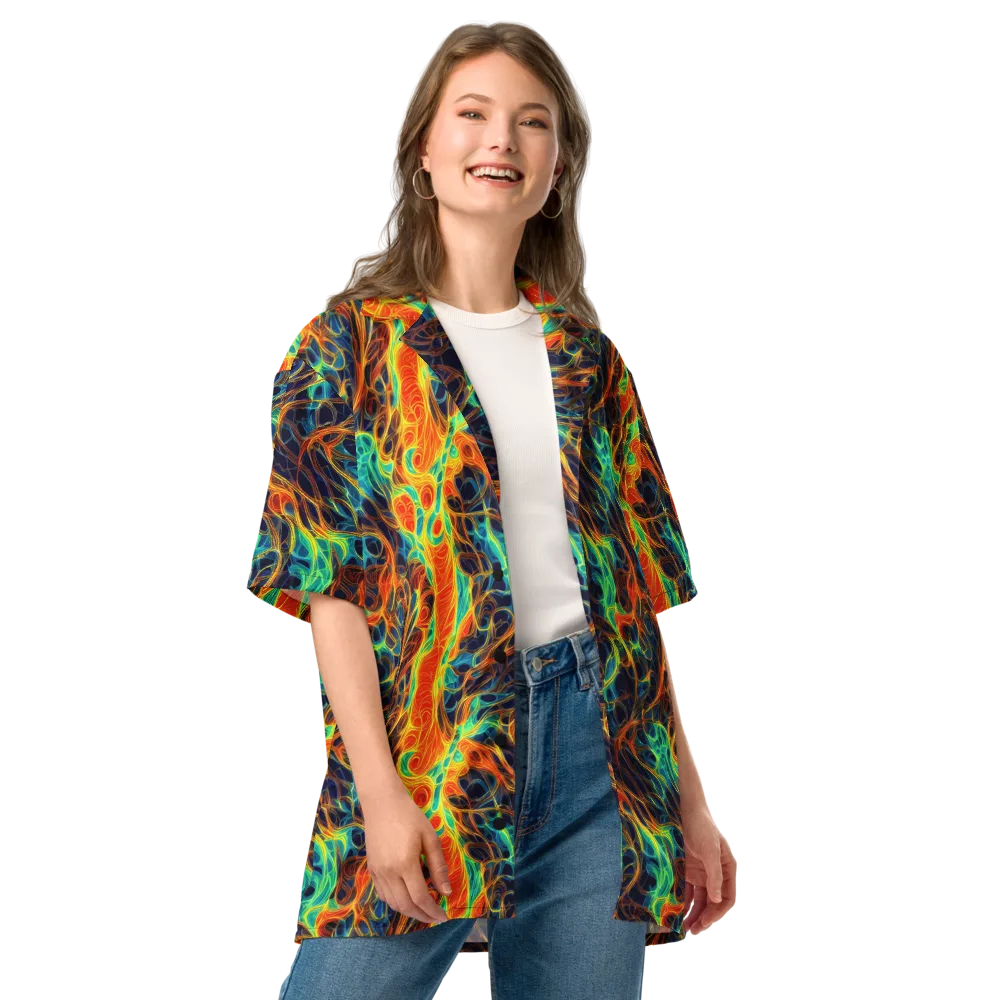 Molten Aurora on Button Shirt — Front