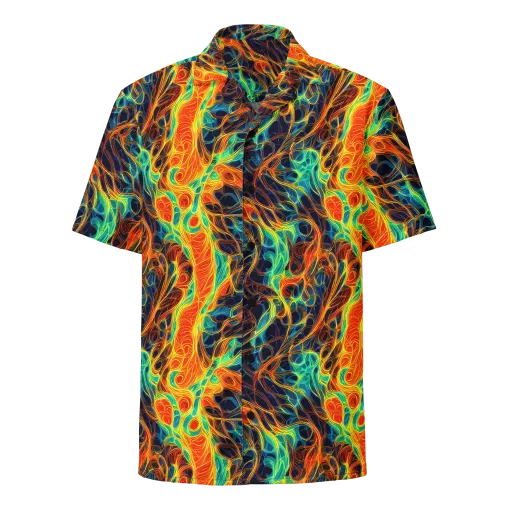 Molten Aurora on a Button Shirt