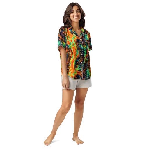 Molten Aurora on a Women's Short Sleeve Pajama Top