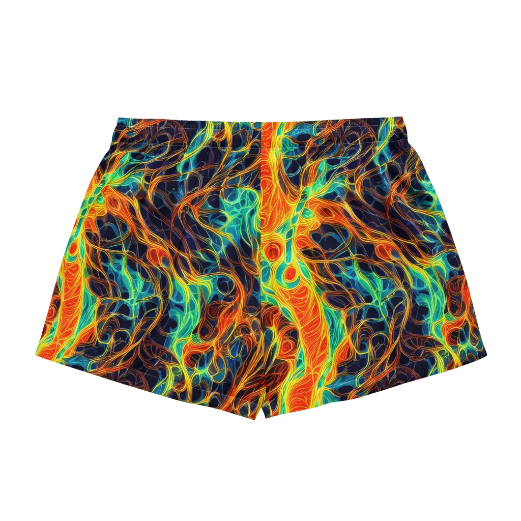 Molten Aurora on Women's Pajama Shorts — Back