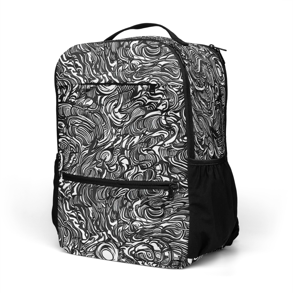 Monochrome Torrent on Utility Backpack — Left Front